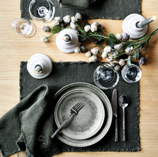 Prairie Moss Green Recycled Stoneware Salad Plate