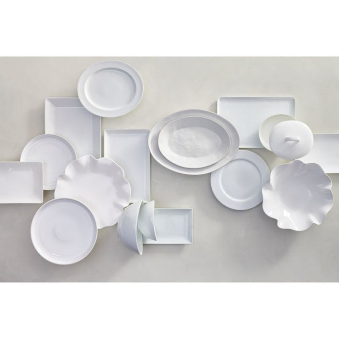White Ruffle 15" Large Bowl