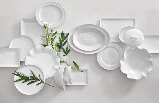 Marin White Small Oval Serving Platter