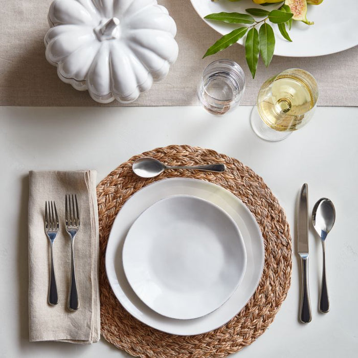 Marin White Stoneware Dinner Plate
