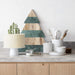 Taiga Holiday Large Wood and Green Marble Tree Serving Board