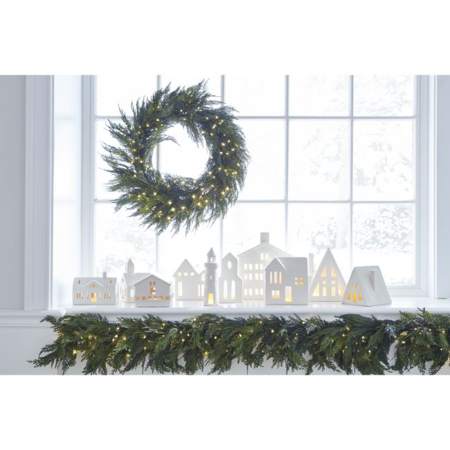 White Ceramic Holiday Split Level