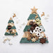 Taiga Holiday Large Wood and Green Marble Tree Serving Board