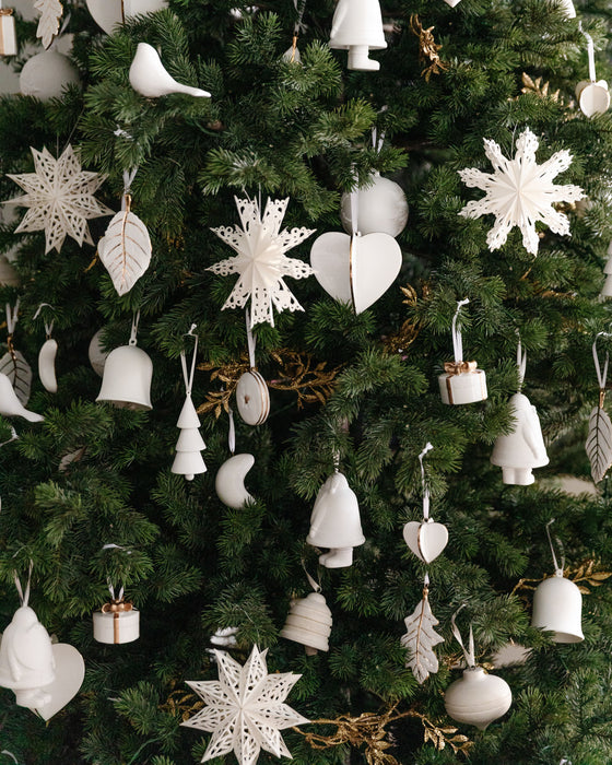 Porcelain Snowflake Ball Christmas Tree Ornament