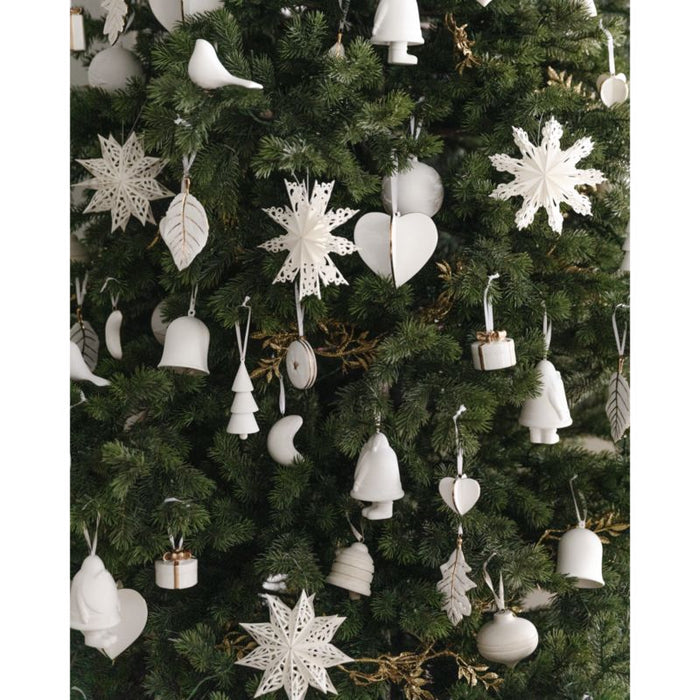Porcelain Snowflake Ball Christmas Tree Ornament