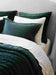 Organic Cotton Flannel Spruce Green Full/Queen Windowpane Duvet Cover