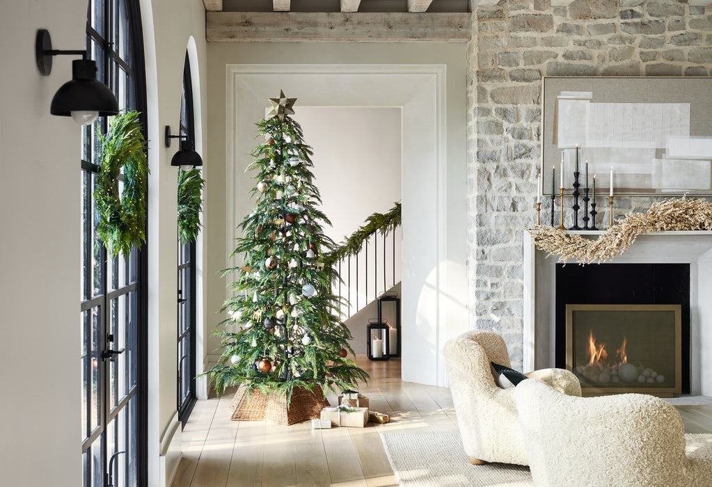 White Wood Onion Christmas Tree Ornament