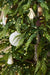 Winter White Glass Christmas Tree Ornaments, Set of 6