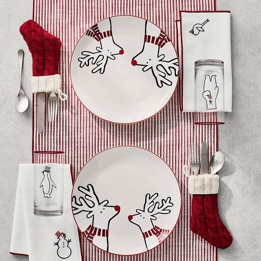 Christmas Stocking Silverware Holders, Set of 4
