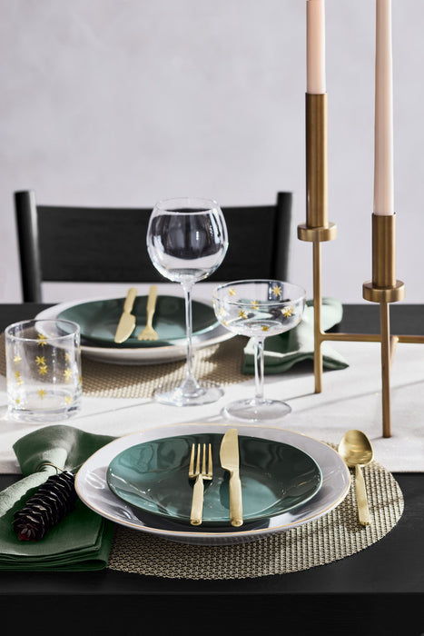 Marin Gold Rim Stoneware Dinner Plate