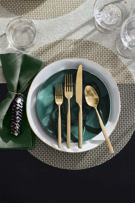 Marin Gold Rim Stoneware Dinner Plate