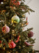 Red Mercury Glass Christmas Ornaments, Set of 6