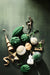 Green & White Ceramic Christmas Ornament, Set of 6