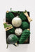 Green & White Ceramic Christmas Ornament, Set of 6