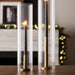 Orion Large Brass Finish Taper Candle Holder
