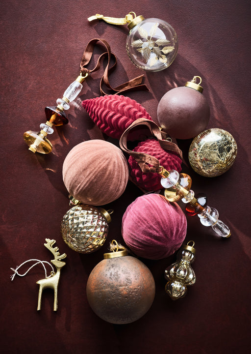 Brass Reindeer Christmas Ornament