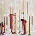 Orion Large Brass Finish Taper Candle Holder