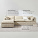 Lotus Deep Modular 3-Piece L-Shaped Armless Sectional Sofa
