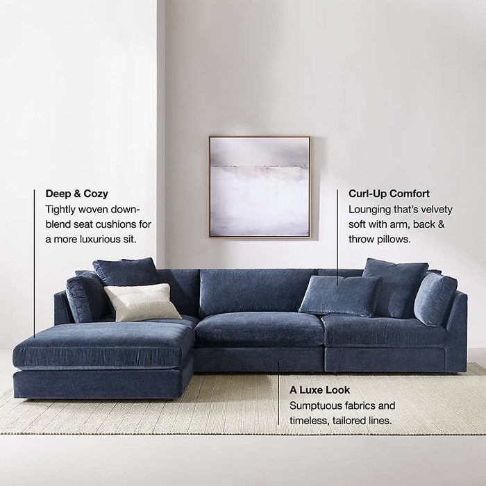 Monterey Modular 3-Piece L-Shaped Sectional Sofa