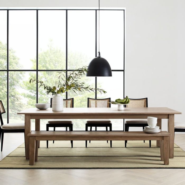 Basque 84" Light Brown Solid Wood Dining Bench