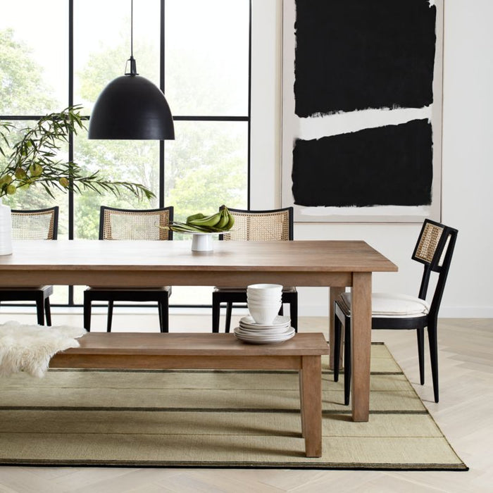 Basque 84" Light Brown Solid Wood Dining Bench