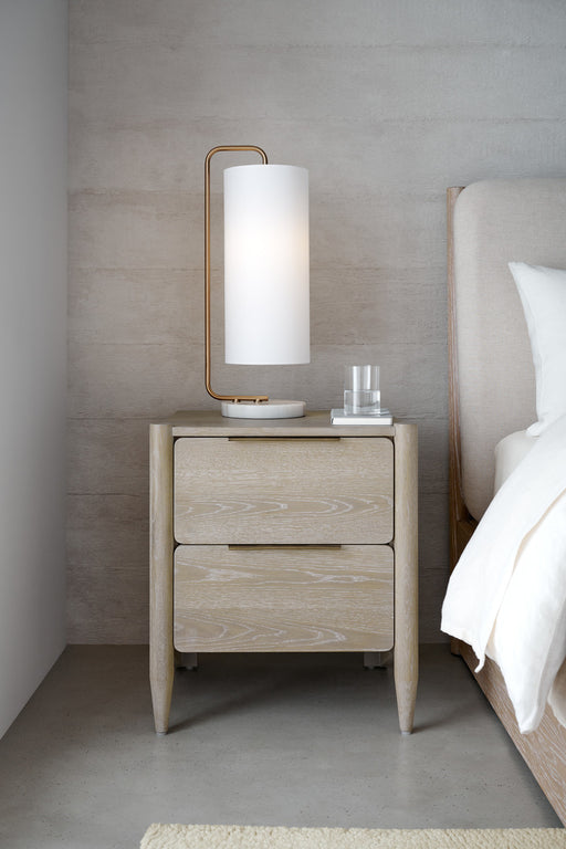 Casa White Oak Wood Nightstand with Drawers