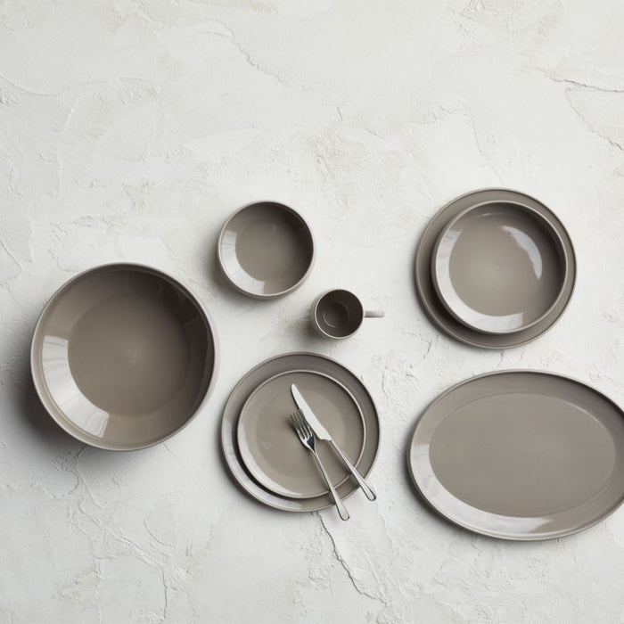 Tour Taupe Oval Porcelain Platter