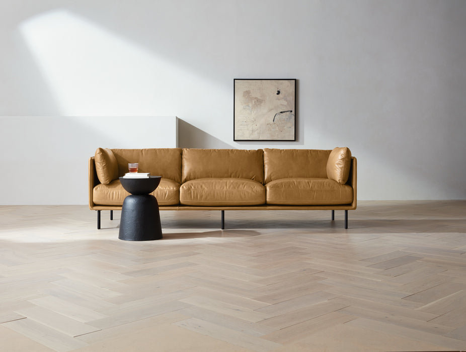 Wells 73" Leather Apartment Sofa