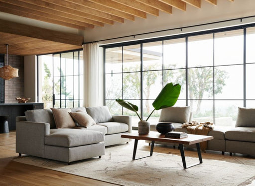 Barrett II 91" Reversible Storage Chaise Lounge Sectional Sofa