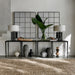 Silviano 60" Rectangular Black Iron and Steel Console Table