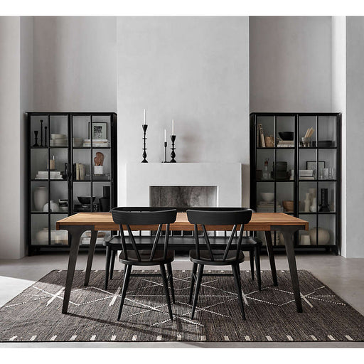 Lakin 106"-144" Teak Wood Extendable Dining Table