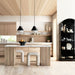 Batten 84" Natural Oak Wood Kitchen Island with Storage
