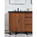 Tate 60" Black Granite Top Double Sink Vanity with Walnut Wood Doors