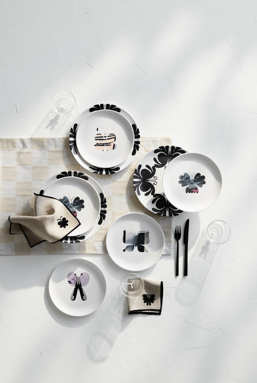 Butterfly Melamine Salad Plates by Lucia Eames, Set of 4