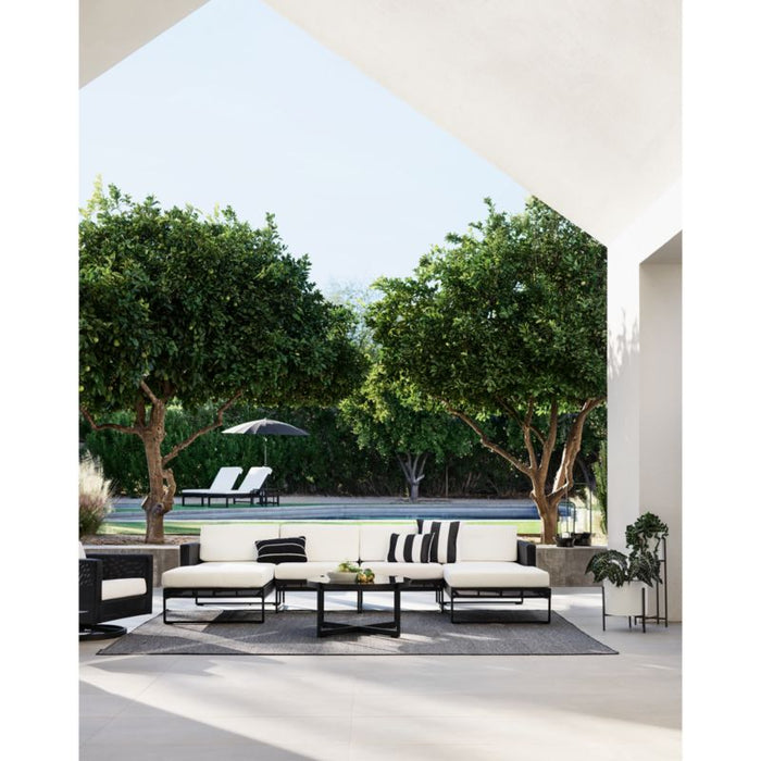 Sunbrella ® Cabana Black Stripe 20"x20" Outdoor Pillow