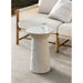 Nayarit 14" White Round Concrete Indoor/Outdoor Side Table