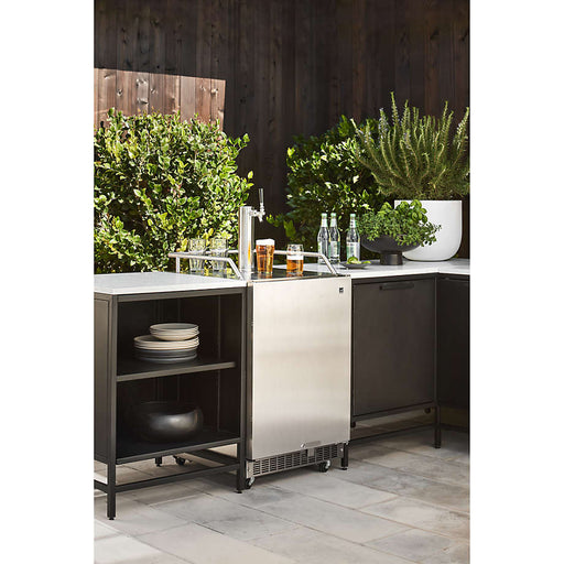 Alfresco Black Corner Outdoor Kitchen Cabinet Set