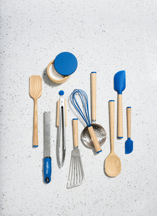 Wood and Blue Silicone Mini Spatula by Molly Baz