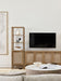 Blake 85" Light Brown Teak and Rattan Storage Media Console