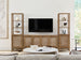 Blake 85" Light Brown Teak and Rattan Storage Media Console