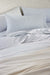 Oxford Shirting Light Indigo Blue Organic Cotton Reversible King Bed Pillow Sham