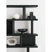 Shelter 72" Wide Charcoal Wood Open Room Divider Bookcase with Shelves