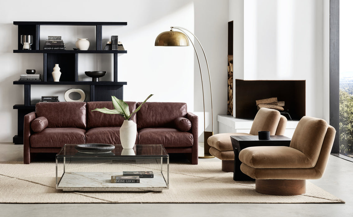 Kota Square Textured Black Pine Side Table