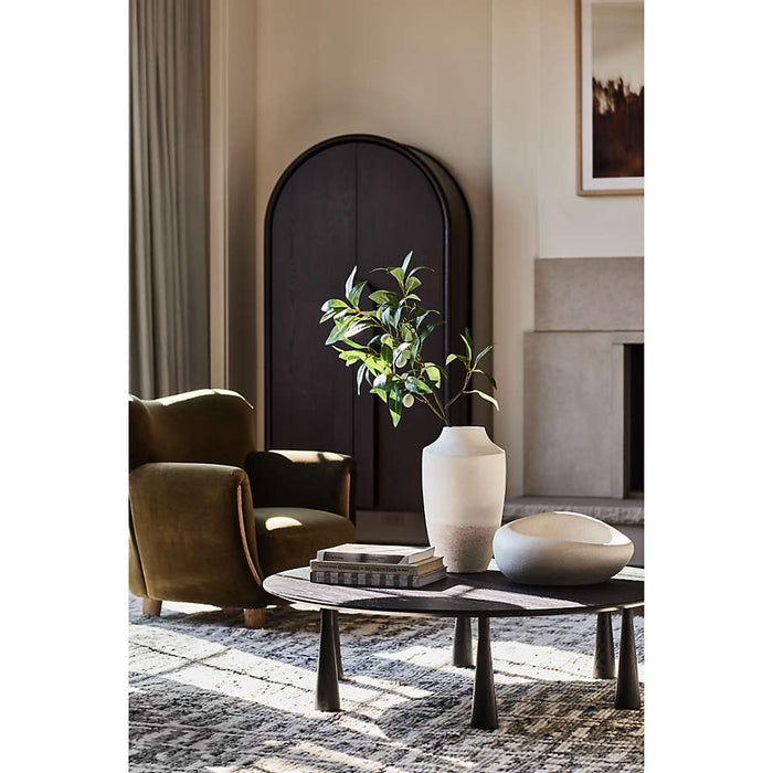 Repaso Ebonized Ash Wood 48" Round Coffee Table