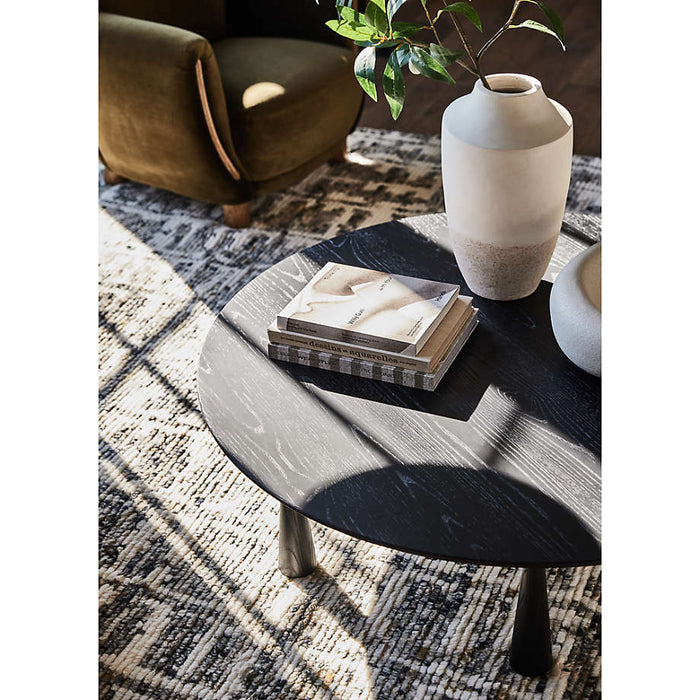 Repaso Ebonized Ash Wood 48" Round Coffee Table