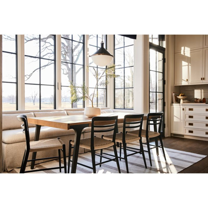 Lakin 81"-119" White Oak Wood Extendable Dining Table