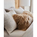 Rye Brown Mongolian Sheepskin 36"x16" Throw Pillow Cover