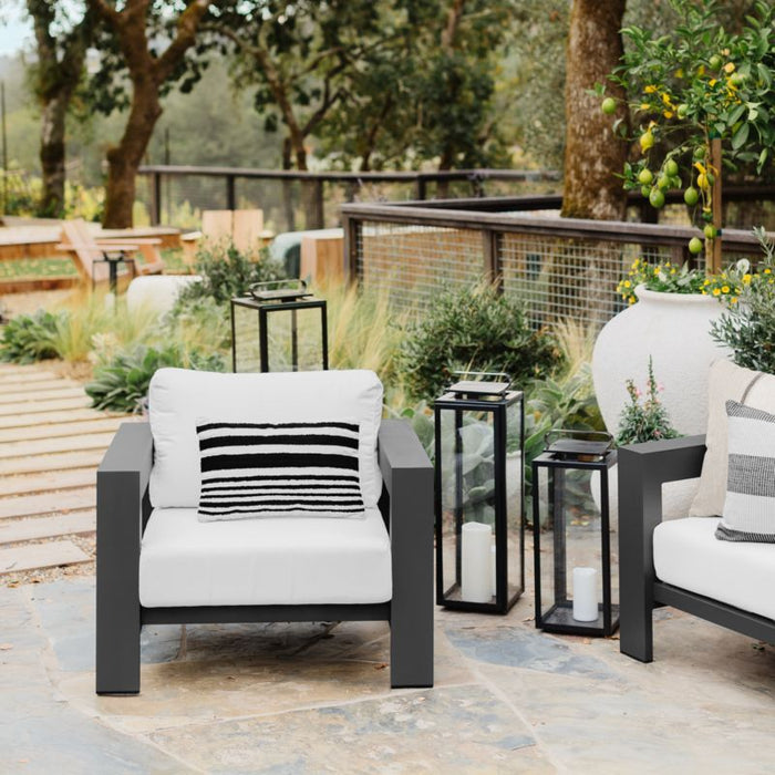 Walker Black Metal Outdoor Lantern 30.25"