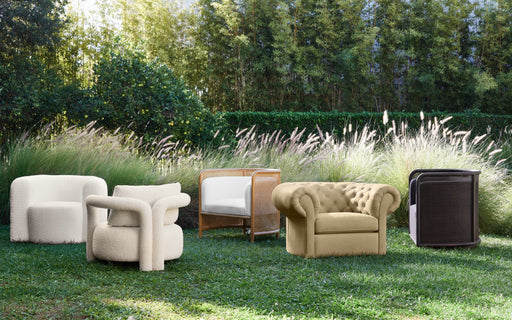Hugger Curved Swivel Accent Chair by Leanne Ford