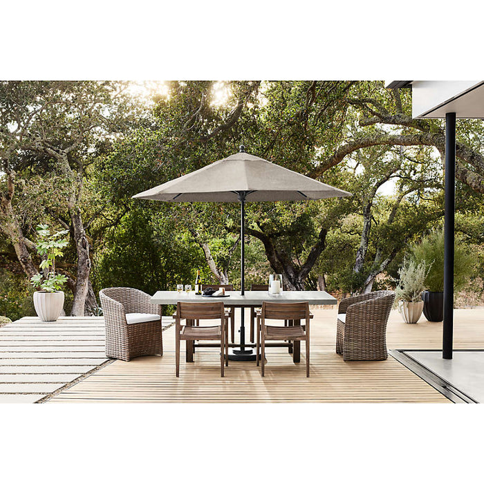 Abaco Resin Wicker Outdoor Dining Chair with Canvas Natural Sunbrella ® Cushion